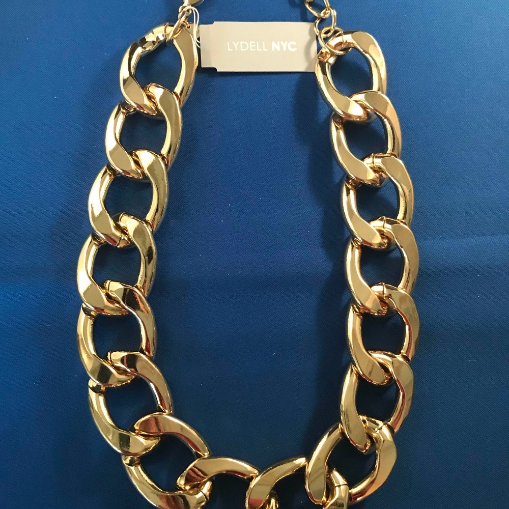 Vintage Lydell NYC Gold Tone Chunky Link Necklace, NWT